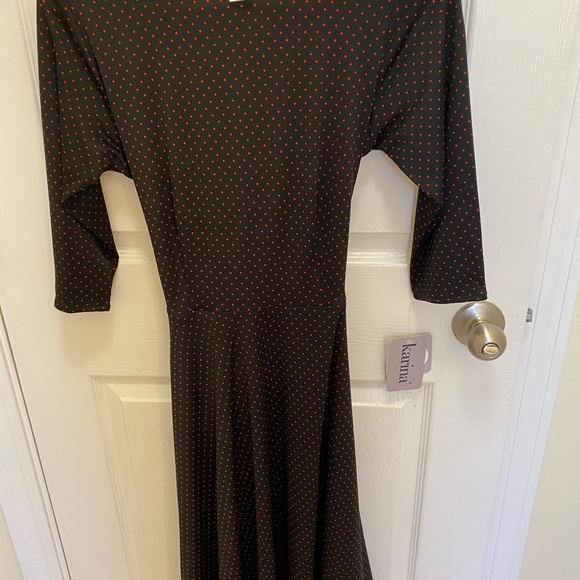 karina Dresses & Skirts - Karina XS Black & Red Polka Dot Dress NWT